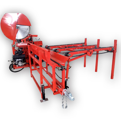 Machinery Repair Shops 50 Ton Blade Saw Firewood Processor Log Splitter With 3 Meter Conveyor And Chain Table